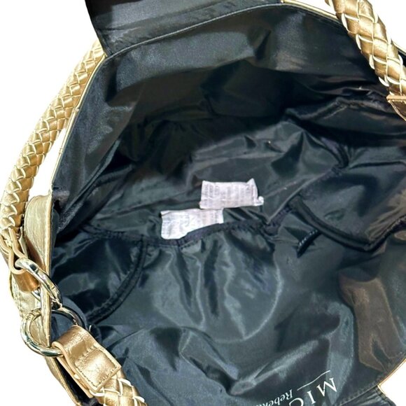 Miche Rebekah Purse Handbag Gold Woven Magnetic Closure Side Pockets NWOT - Picture 10 of 13
